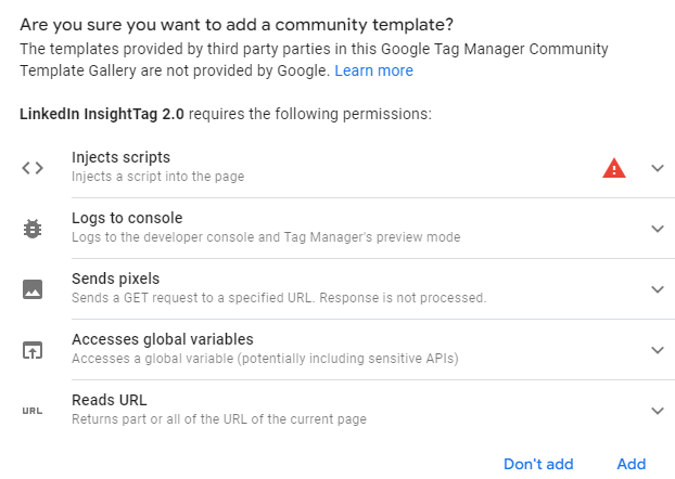 community LinkedIn template