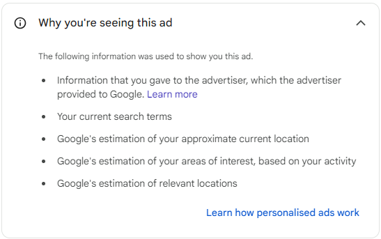 Another Way To Use The Google Ads Transparency Centre To Find Ad Information